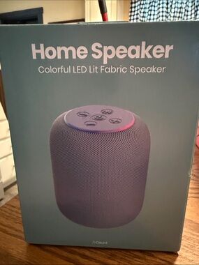 Home Speaker Colorful LED Fabric Bluetooth Speaker - Purple